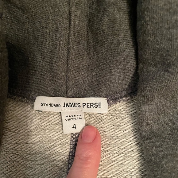 James Perse Blazer Sweater 4 XL French terry gray - Picture 4 of 10